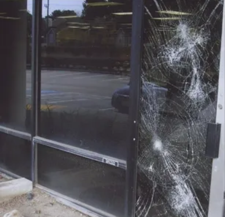 4 Mil Security Film — broken glass door security protection